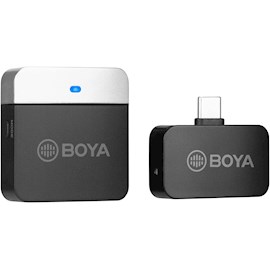 მიკროფონი Boya BY-M1LV-U, Lavalier Wireless Microphone, USB-C, Black/Silver